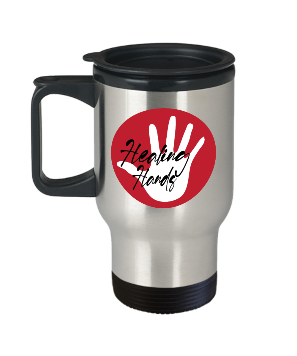 Massage Gifts Healing Hands Birthday Christmas Gift Idea For Men Women Travel Mug