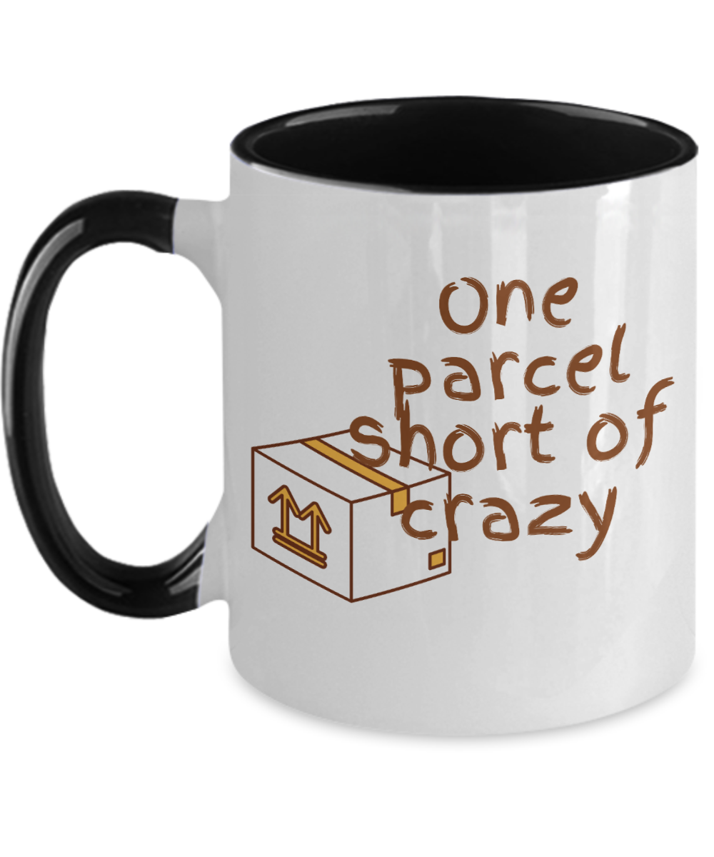 Postal Worker Gifts One Parcel Short Birthday Christmas Gift Idea Two Tone Coffee Mug 11oz