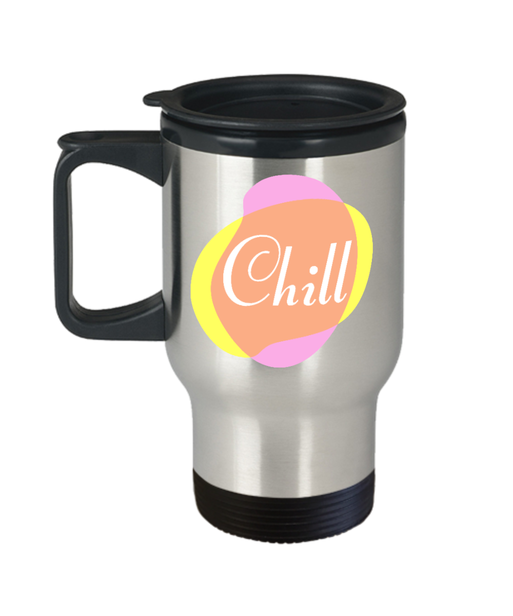 Yoga Gifts Chill Birthday Christmas Gift Idea For Men Women Travel Mug