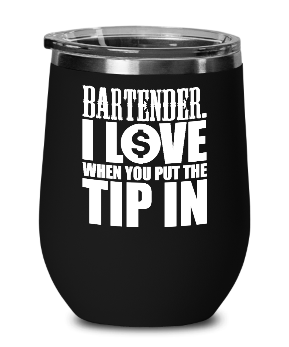 Bartender Gifts Bartender I Love Birthday Christmas Gift Idea For Men Women Wine Glass