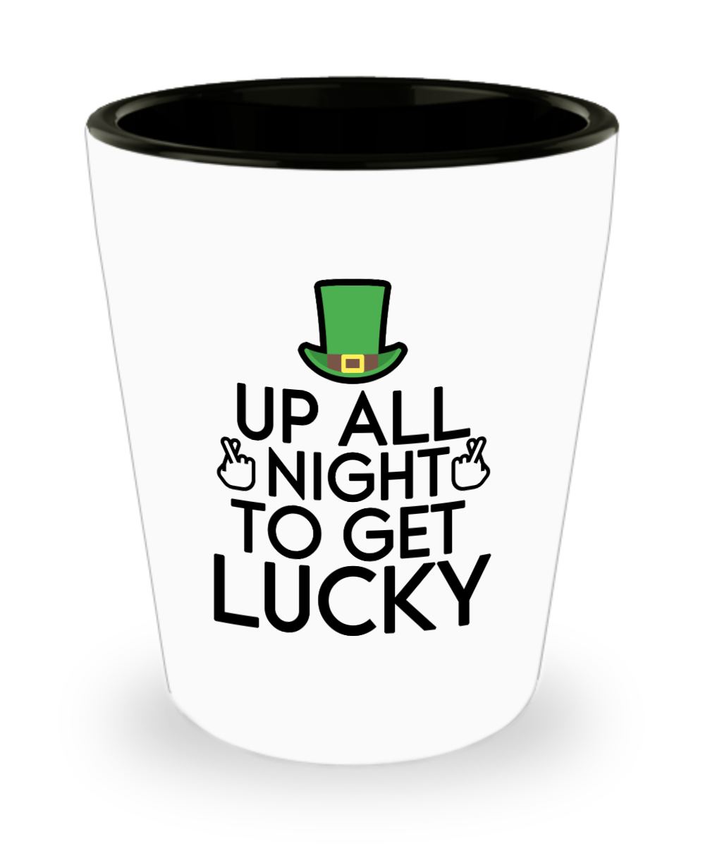 Poker Gifts Up All Night To Get Lucky Birthday Christmas Gift Idea For Men Women Shot Glass