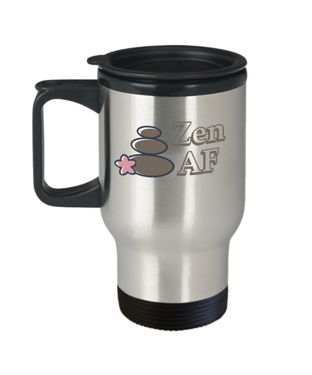 Yoga Gifts Zen Af Birthday Christmas Gift Idea For Men Women Travel Mug