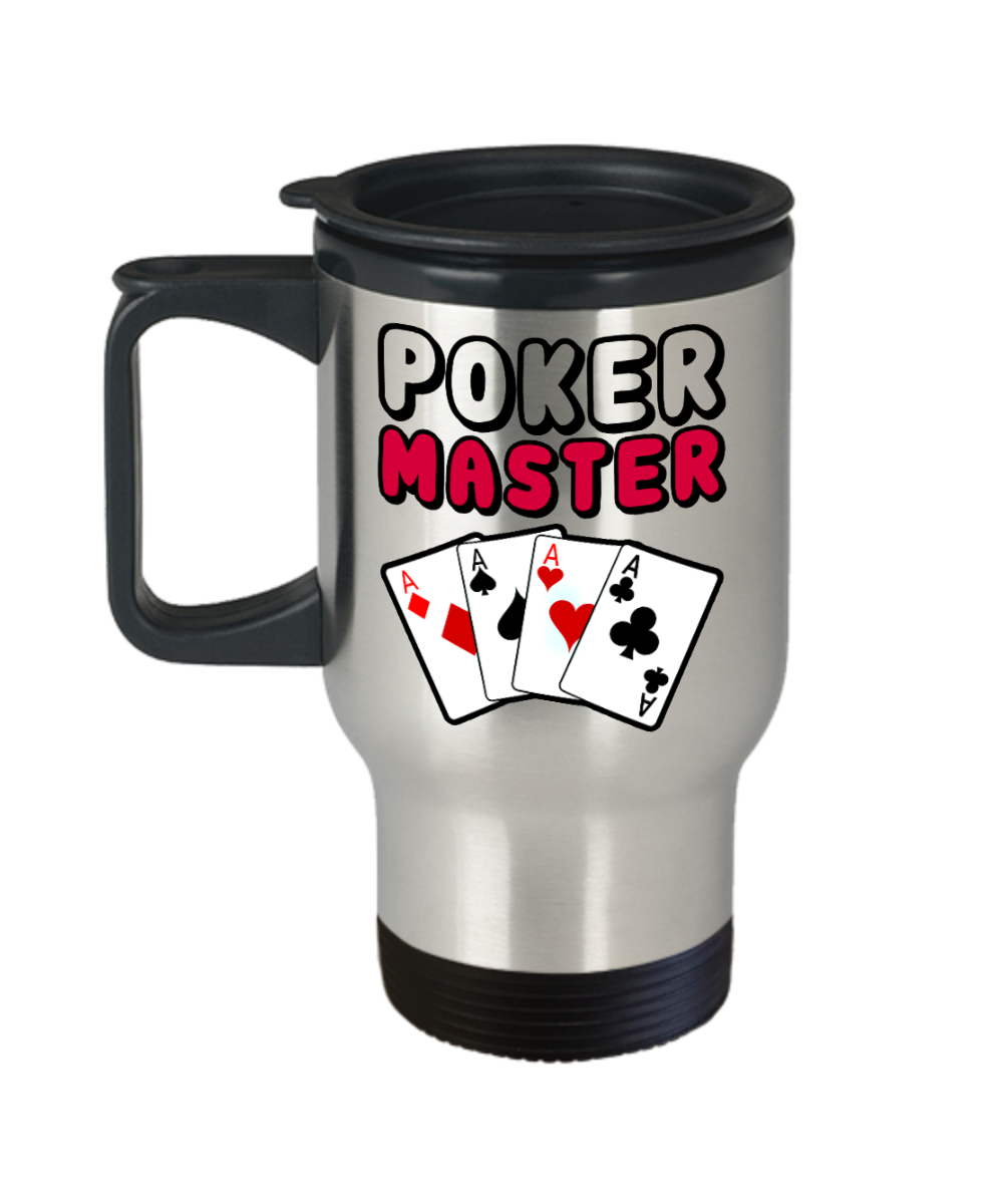 Poker Gifts Poker Master Birthday Christmas Gift Idea For Men Women Travel Mug