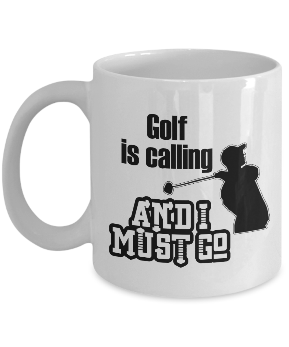 11 oz or 15 oz Coffee Mug - Golf Is Calling - Boyfriend, Girlfriend, Birthday, Funny, Novelty, Gift