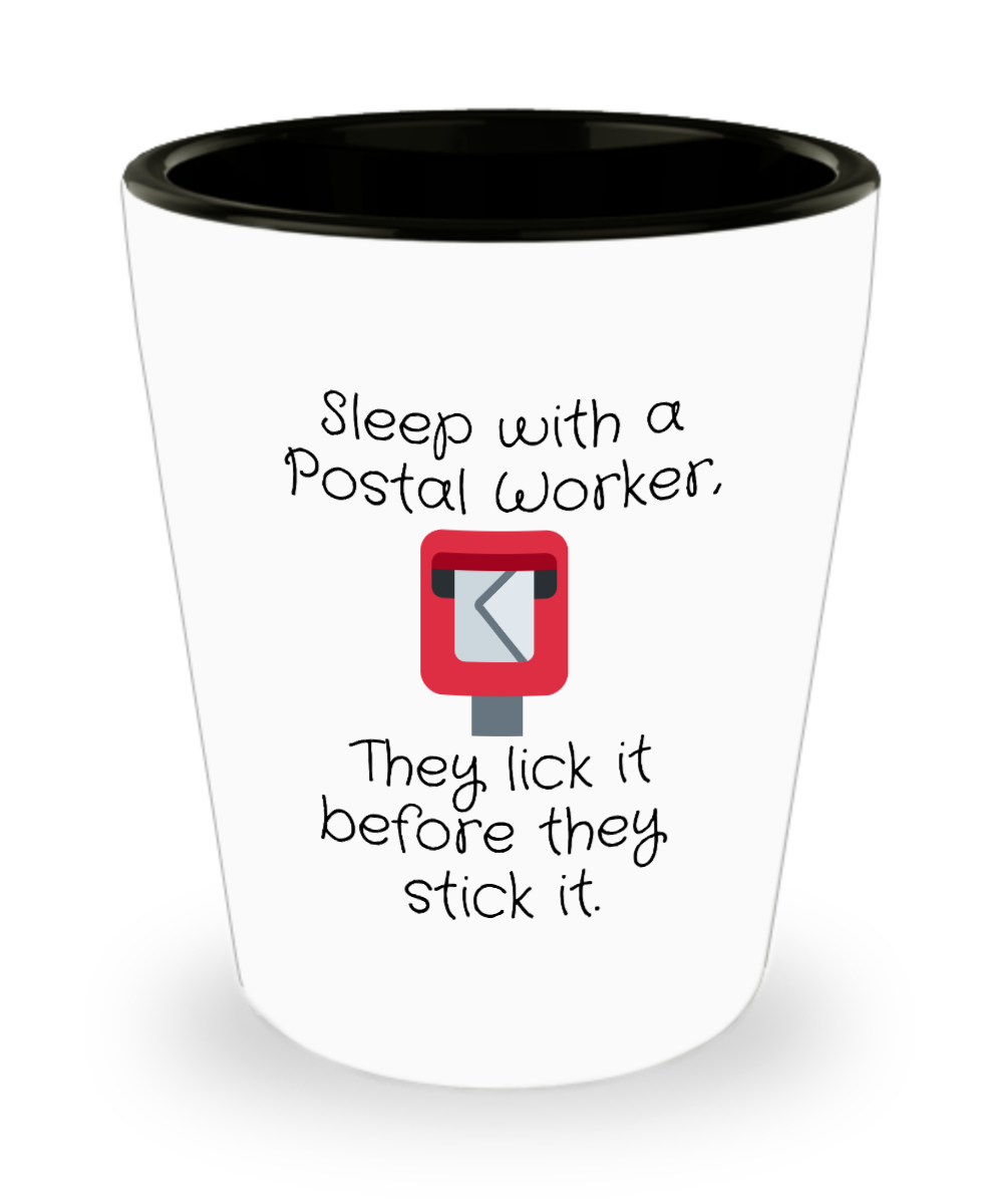 Postal Worker Gifts Sleep With A Postal Worker Birthday Christmas Gift Idea Shot Glass