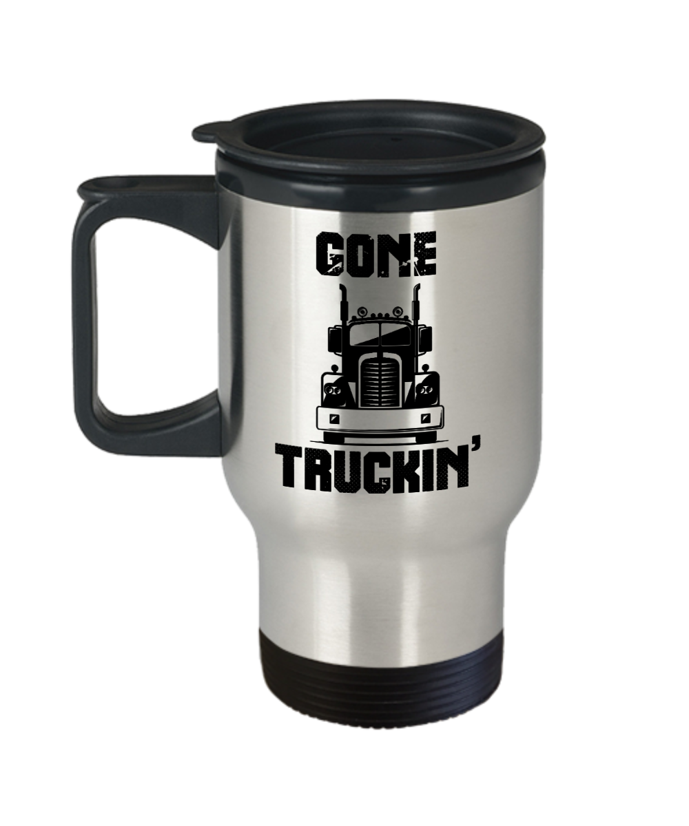 Trucker Gifts Gone Truckin Birthday Christmas Gift Idea For Men Women Travel Mug