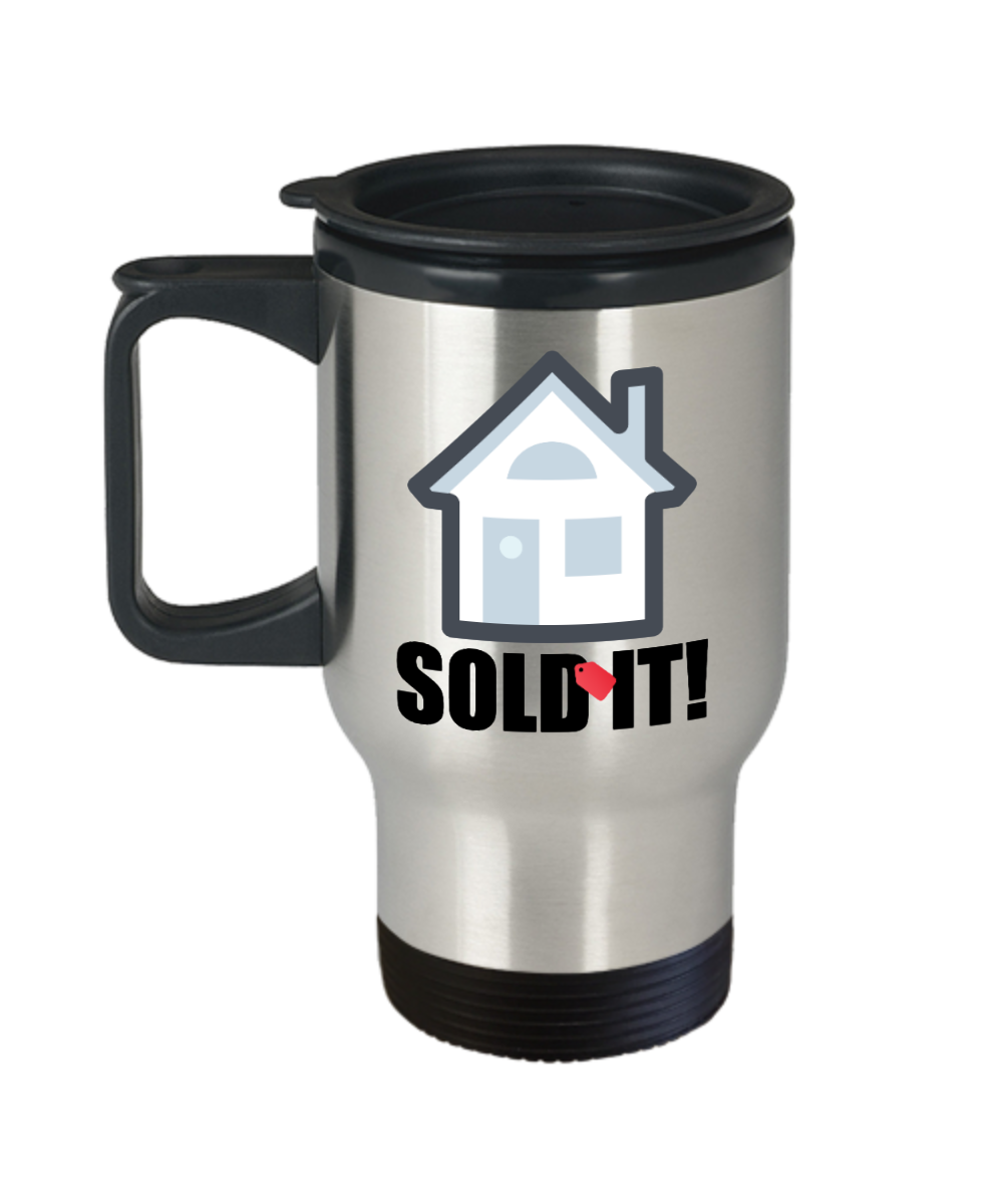 Realtor Gifts Sold It Birthday Christmas Gift Idea For Men Women Travel Mug