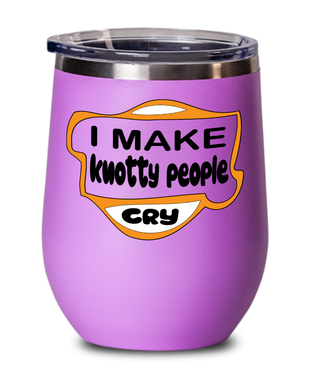 Massage Gifts I Make Knotty People Cry Birthday Christmas Gift Idea For Men Women Wine Glass