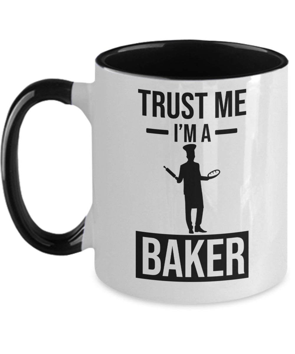 Baking Gifts Trust Me Im A Baker Birthday Christmas Gift Idea For Men Women Two Tone Coffee Mug 11oz