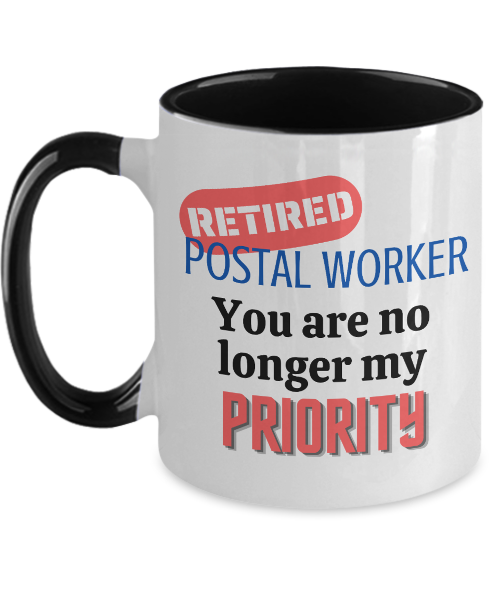 Postal Worker Gifts Retired Postal Worker Birthday Christmas Gift Idea Two Tone Coffee Mug 11oz