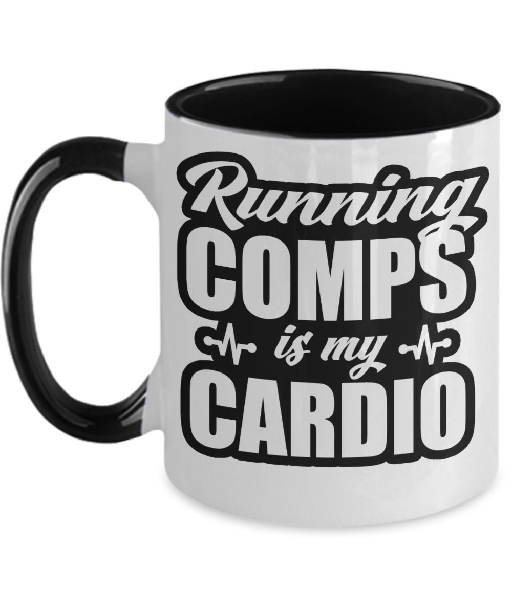 Realtor Gifts Running Comps Is My Cardio Birthday Christmas Gift Idea Two Tone Coffee Mug 11oz