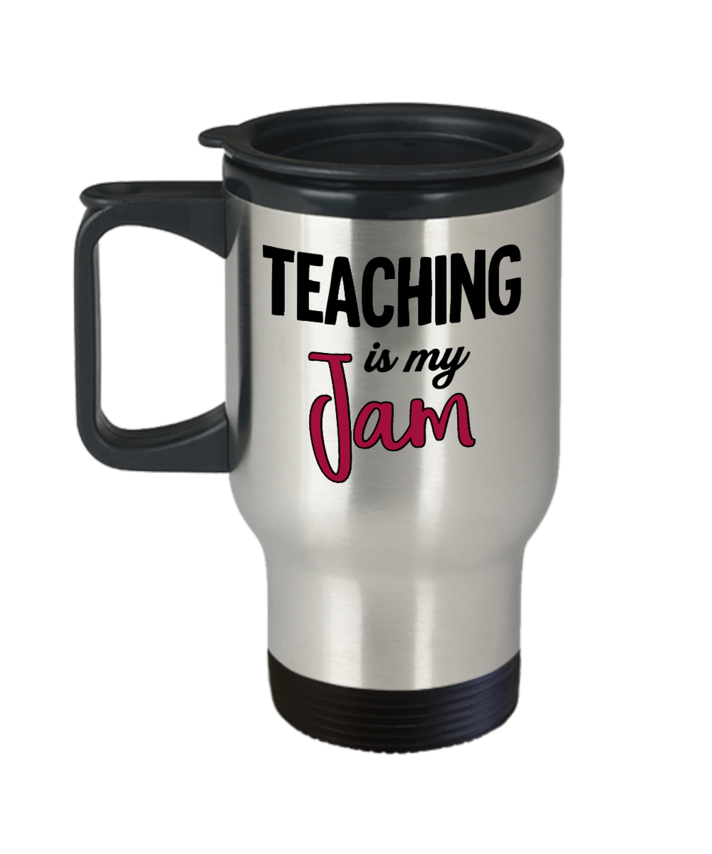 Teacher Gifts Teaching Is My Jam Birthday Christmas Gift Idea For Men Women Travel Mug