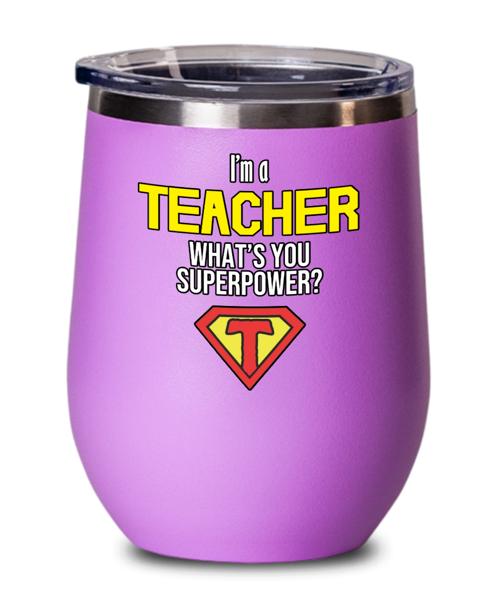 Teacher Gifts Im A Teacher Birthday Christmas Gift Idea For Men Women Wine Glass