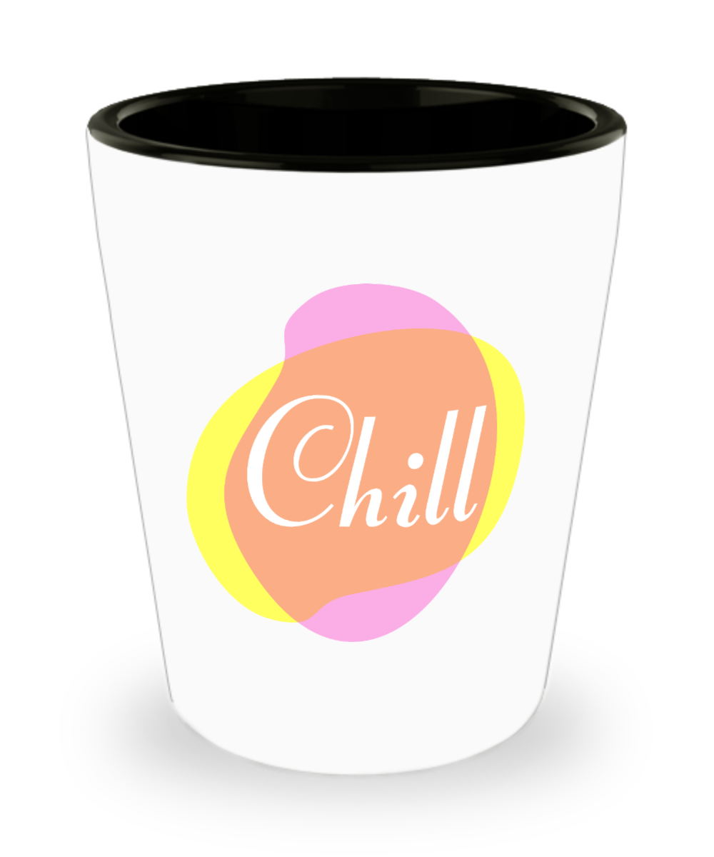 Yoga Gifts Chill Birthday Christmas Gift Idea For Men Women Shot Glass