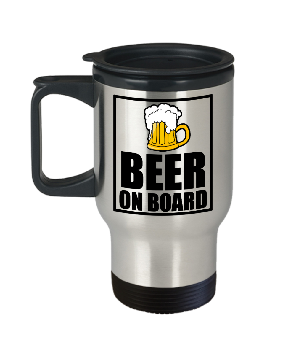 Bartender Gifts Beer On Board Birthday Christmas Gift Idea For Men Women Travel Mug