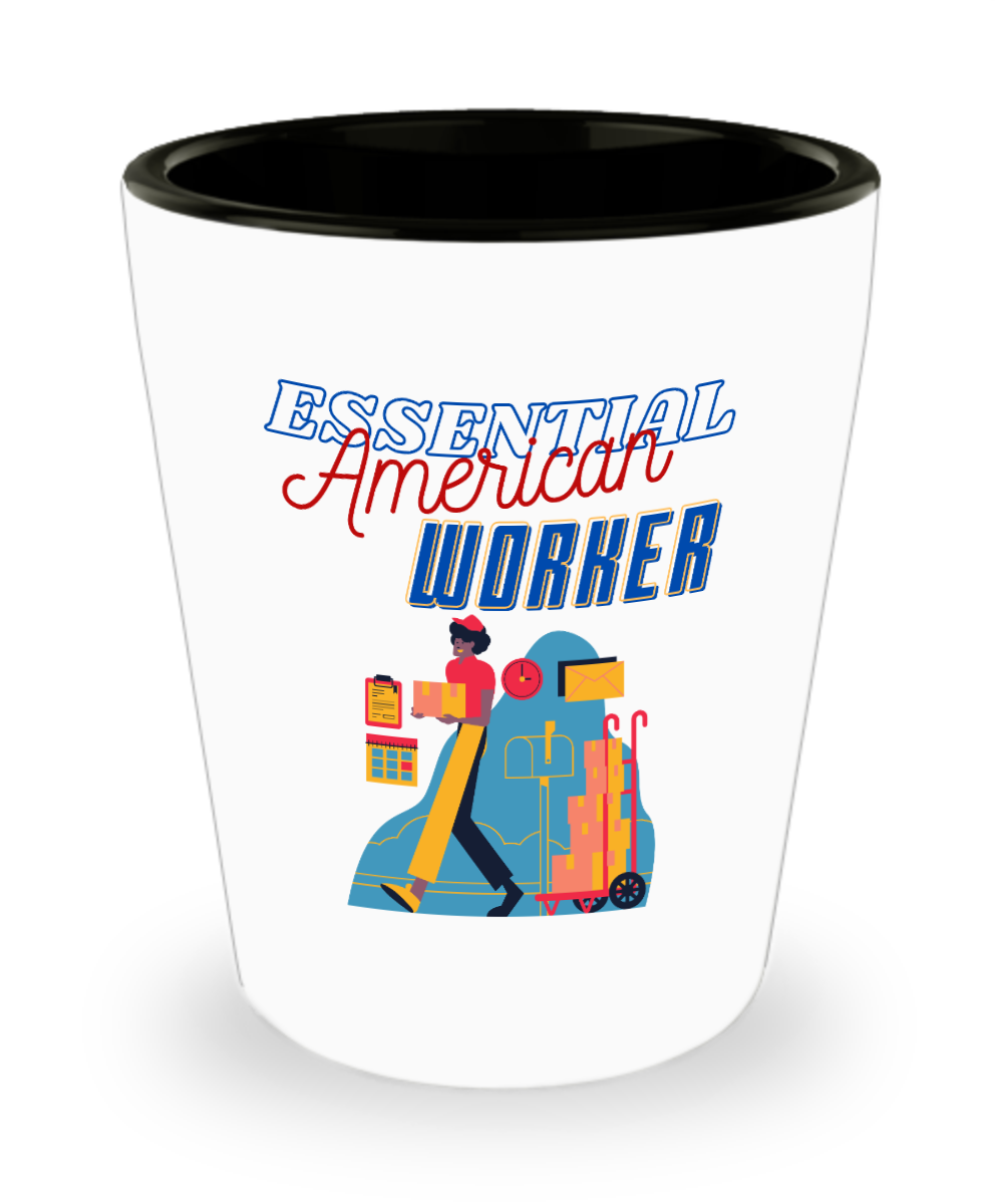 Postal Worker Gifts Essential American Worker Birthday Christmas Gift Idea Shot Glass