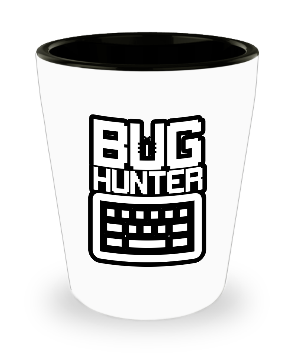 Computer Programming Gifts Bug Hunter Birthday Christmas Gift Idea For Men Women Shot Glass