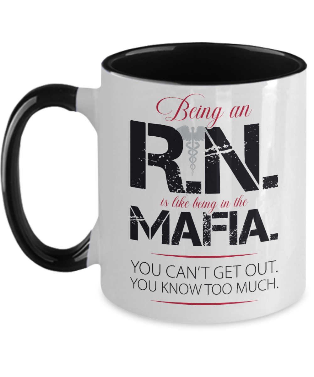 Rn Gifts For Nurses Being An Rn  Birthday Christmas Gift Idea Two Tone Coffee Mug 11oz