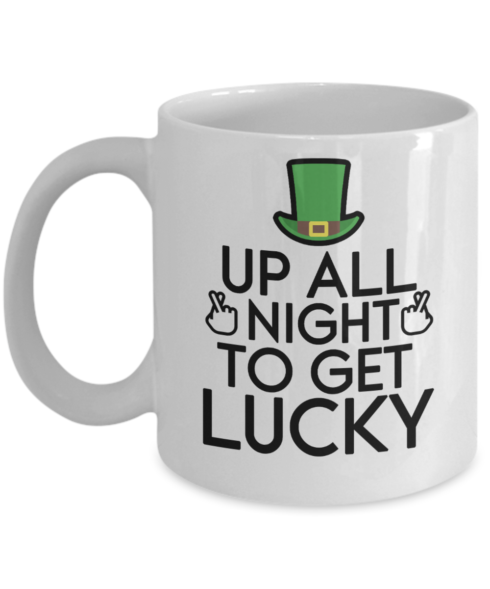 Poker Gifts Coffee Mug Up All Night To Get Lucky Birthday Christmas Gift Idea For Men Women 11 oz or 15 oz