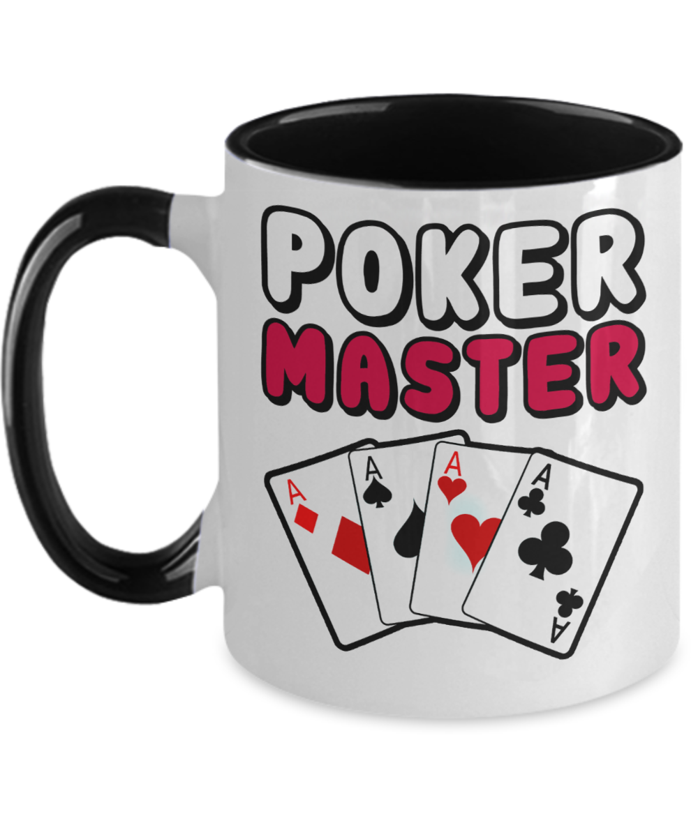 Poker Gifts Poker Master Birthday Christmas Gift Idea For Men Women Two Tone Coffee Mug 11oz