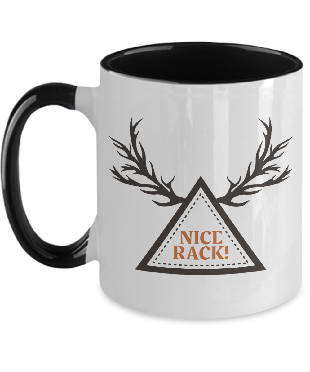 Hunting Gifts Nice Rack Birthday Christmas Gift Idea Two Tone Red Coffee Mug 11oz