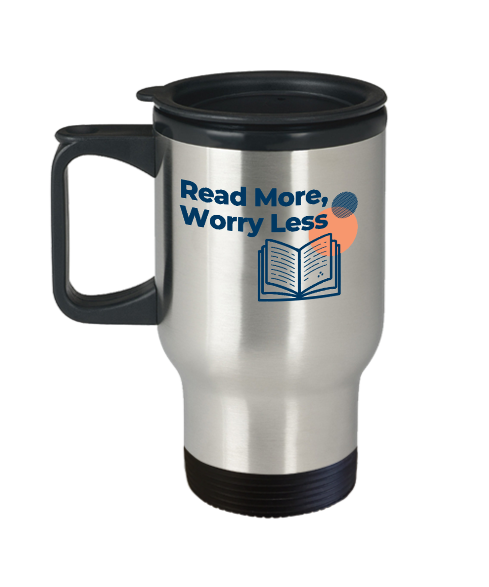 Librarian Gifts Read More Worry Less Birthday Christmas Gift Idea For Men Women Travel Mug