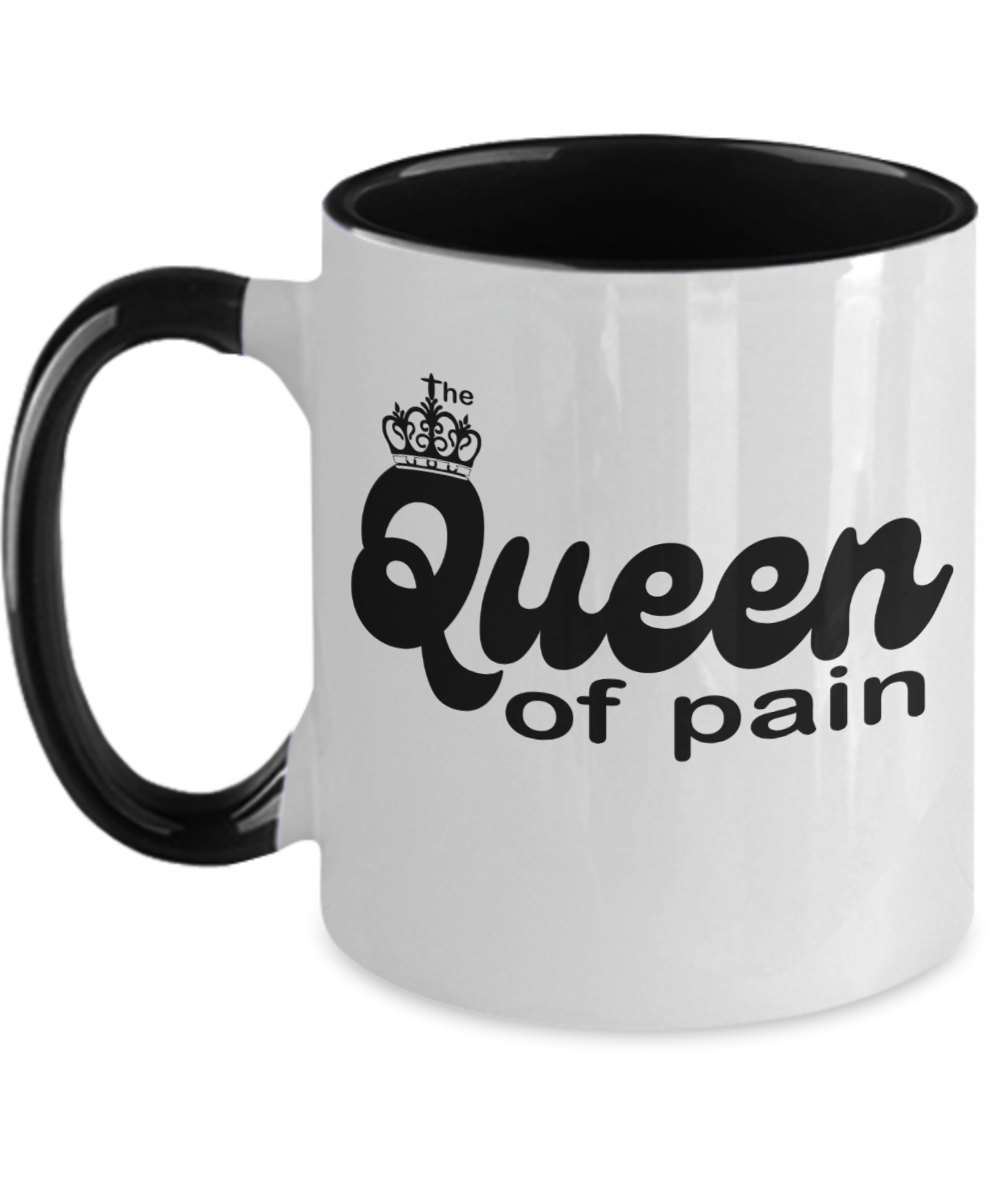 Massage Gifts Queen Of Pain Birthday Christmas Gift Idea Two Tone Coffee Mug 11oz