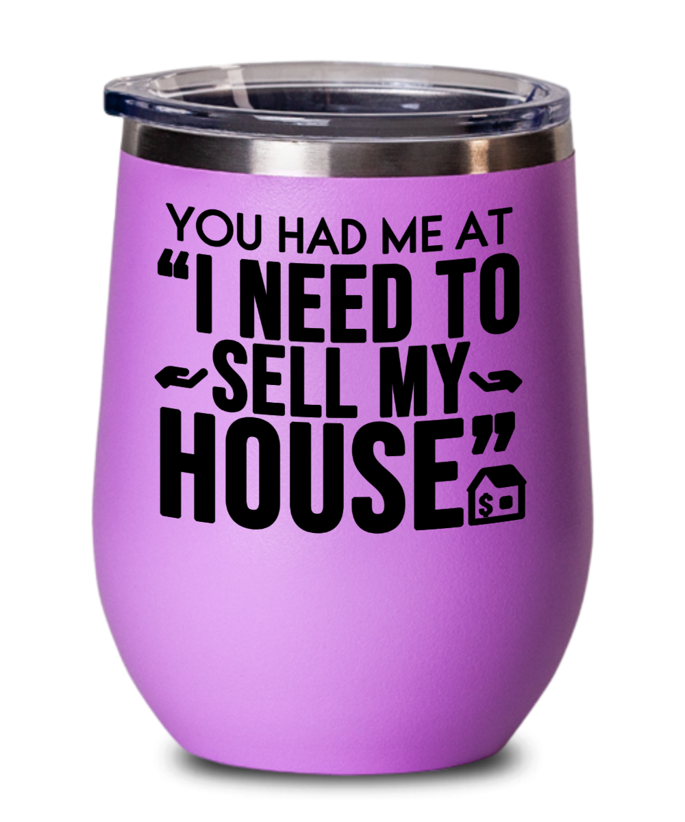 Realtor Gifts You Had Me At Birthday Christmas Gift Idea For Men Women Wine Glass